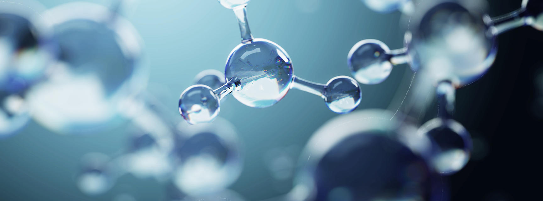 Banner image showing molecules linking.