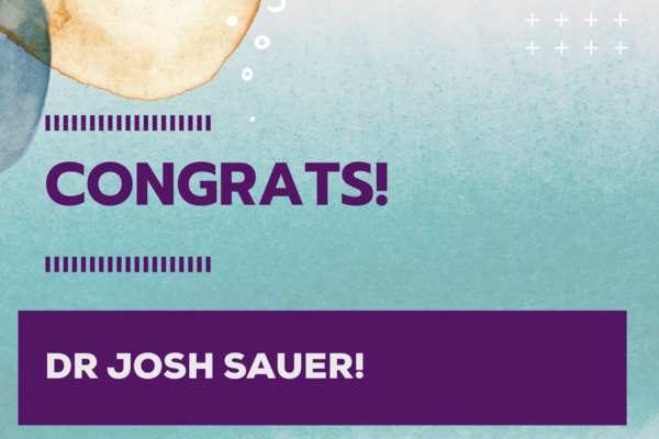 Congratulations image for Josh Sauer.