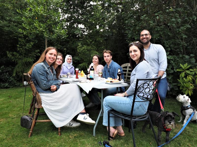 Group of researchers enjoying the BBQ